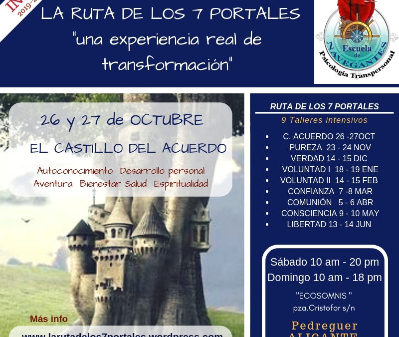 Curso de Psicología Transpersonal «Los Siete Portales». Primer intensivo: «El Castillo del Acuerdo» en la Comunidad Valenciana